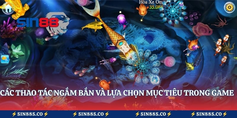 Các thao tác ngắm bắn và lựa chọn mục tiêu trong game trực tuyến