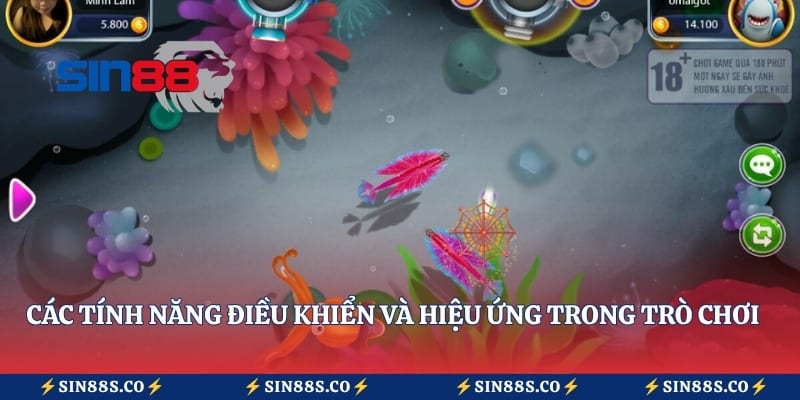 Các tính năng điều khiển và hiệu ứng trong trò chơi bắn cá trực tuyến