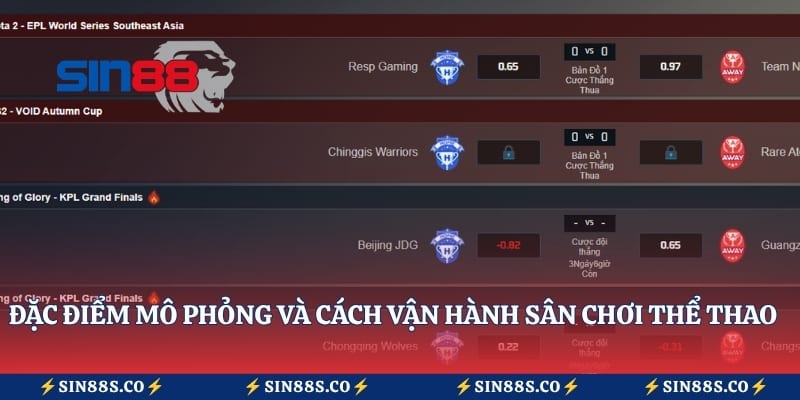Đặc điểm mô phỏng và cách vận hành sân chơi thể thao ảo