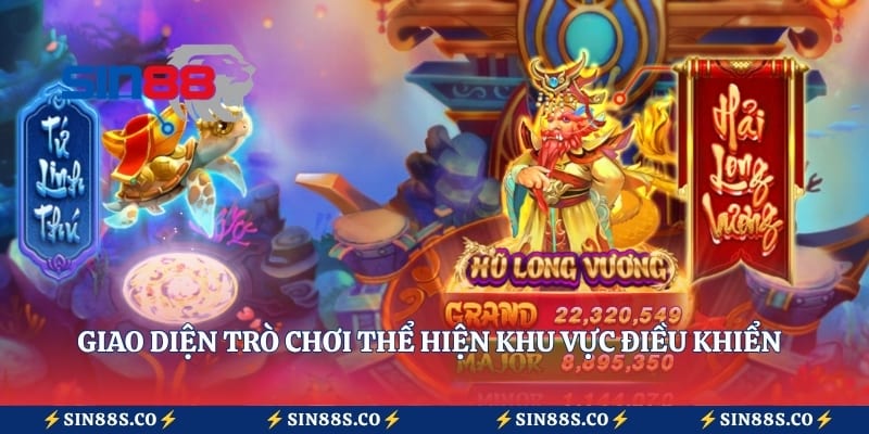 Giao diện trò chơi thể hiện khu vực điều khiển và thông tin mục tiêu