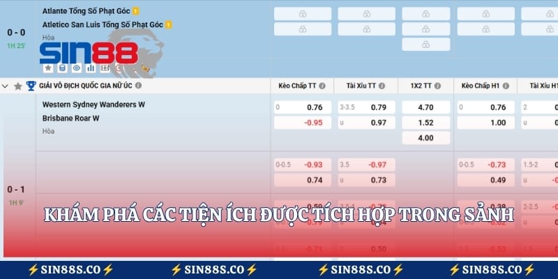 Khám phá các tiện ích được tích hợp trong sảnh thể thao