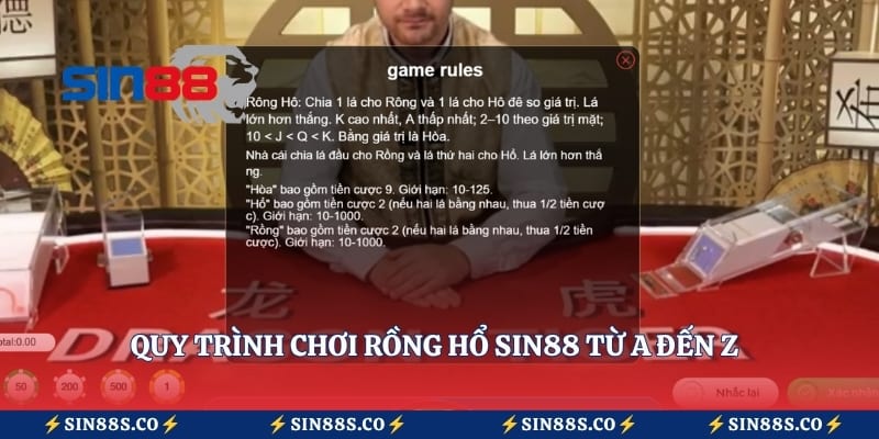 Quy trình chơi rồng hổ Sin88 từ A đến Z