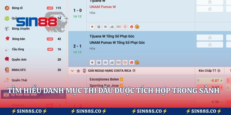Tìm hiểu danh mục thi đấu được tích hợp trong sảnh thể thao